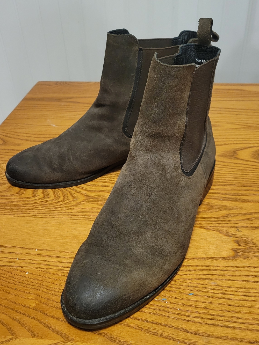 Thursday Boot Co. Chelsea Suede Ankle Boots In Tobacco. Size 12 Womens - Picture 2 of 9